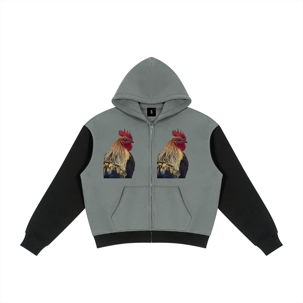 LW 123 Color Block Fleece Full Zip Hoodie