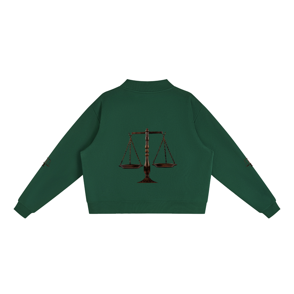 LW 123 Fleece Mock-Neck Crew Sweatshirt