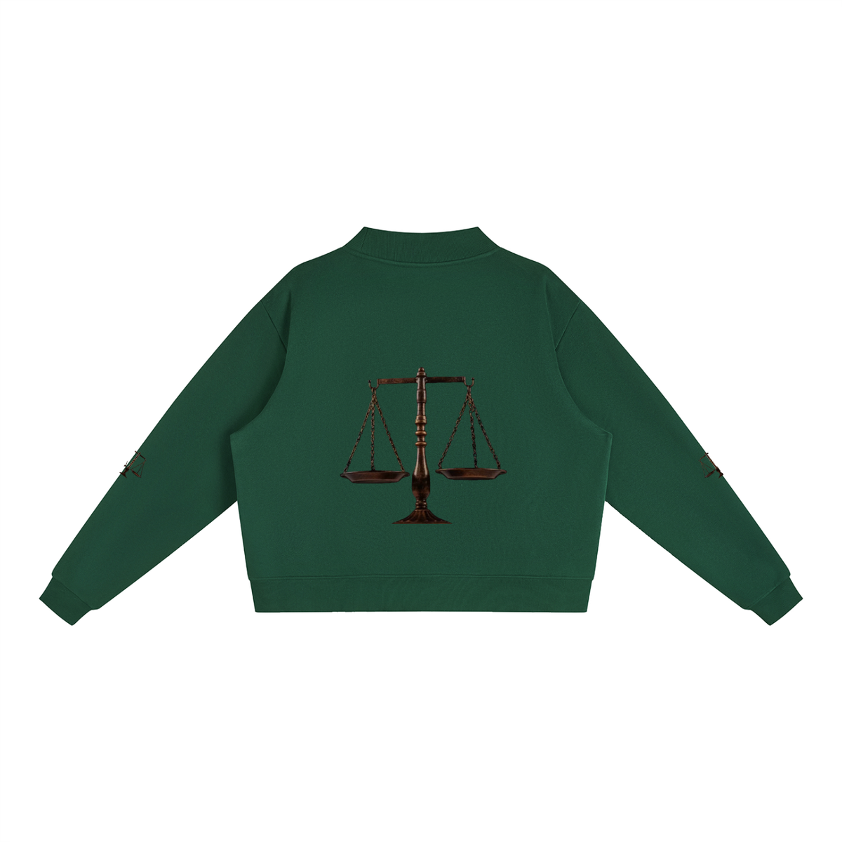 LW 123 Fleece Mock-Neck Crew Sweatshirt