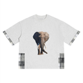 LW 123 Plaid Paneled T-Shirt