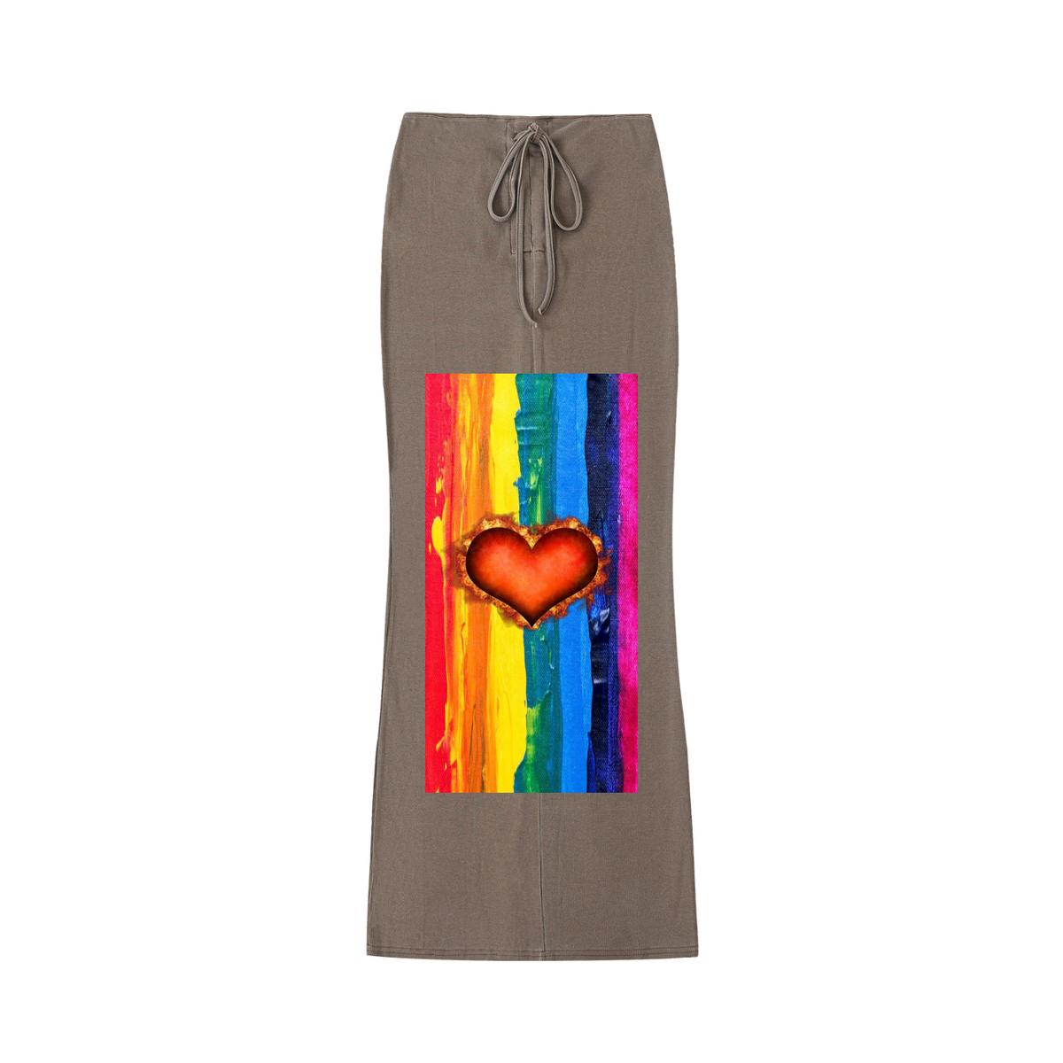 LW 123  Drawstring Maxi Skirt