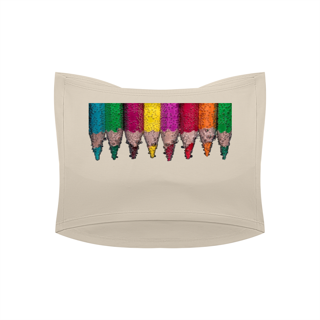 LW 123 Women's Ruched Cropped Tube Top
