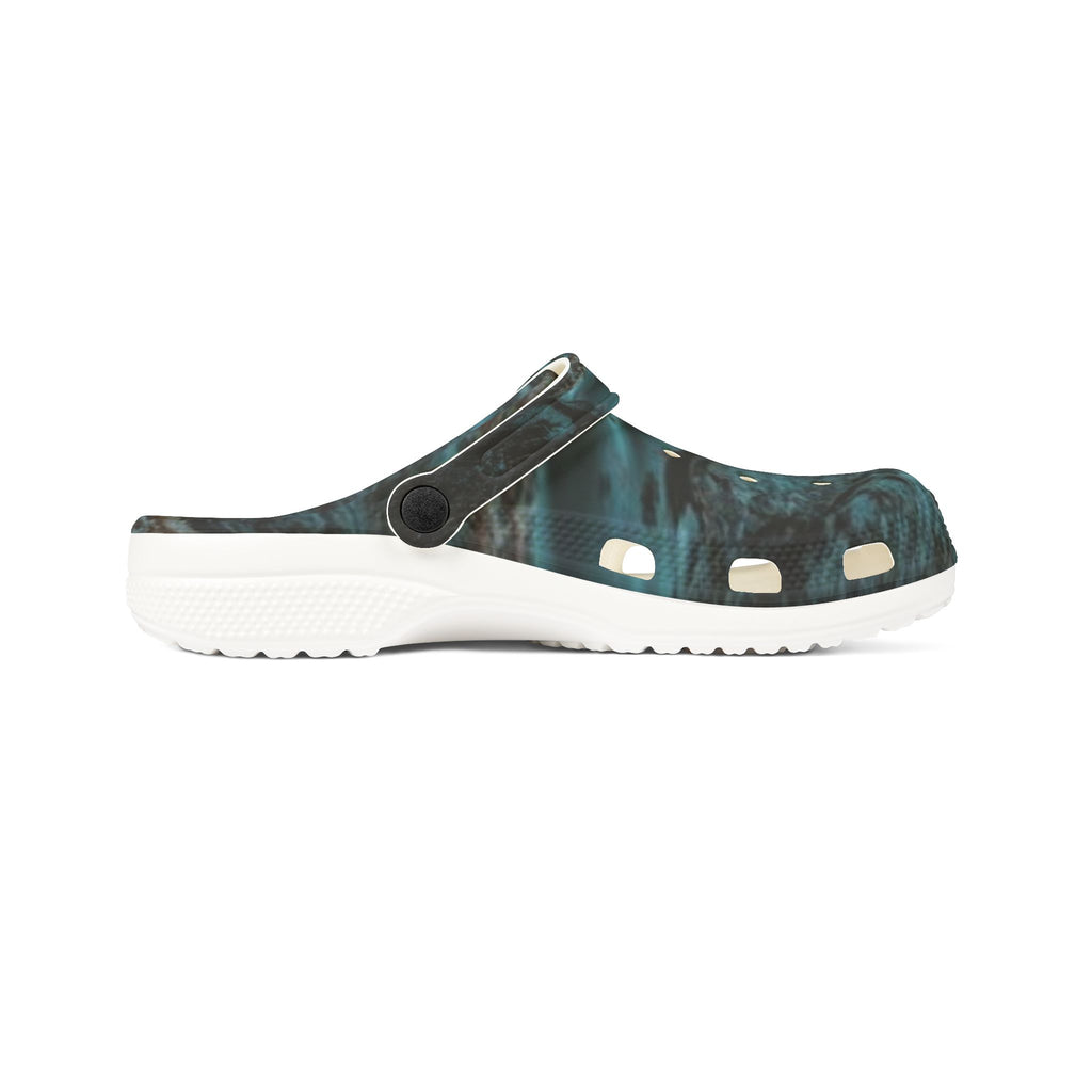 LW 123 Teal Marble EVA Foam Clogs