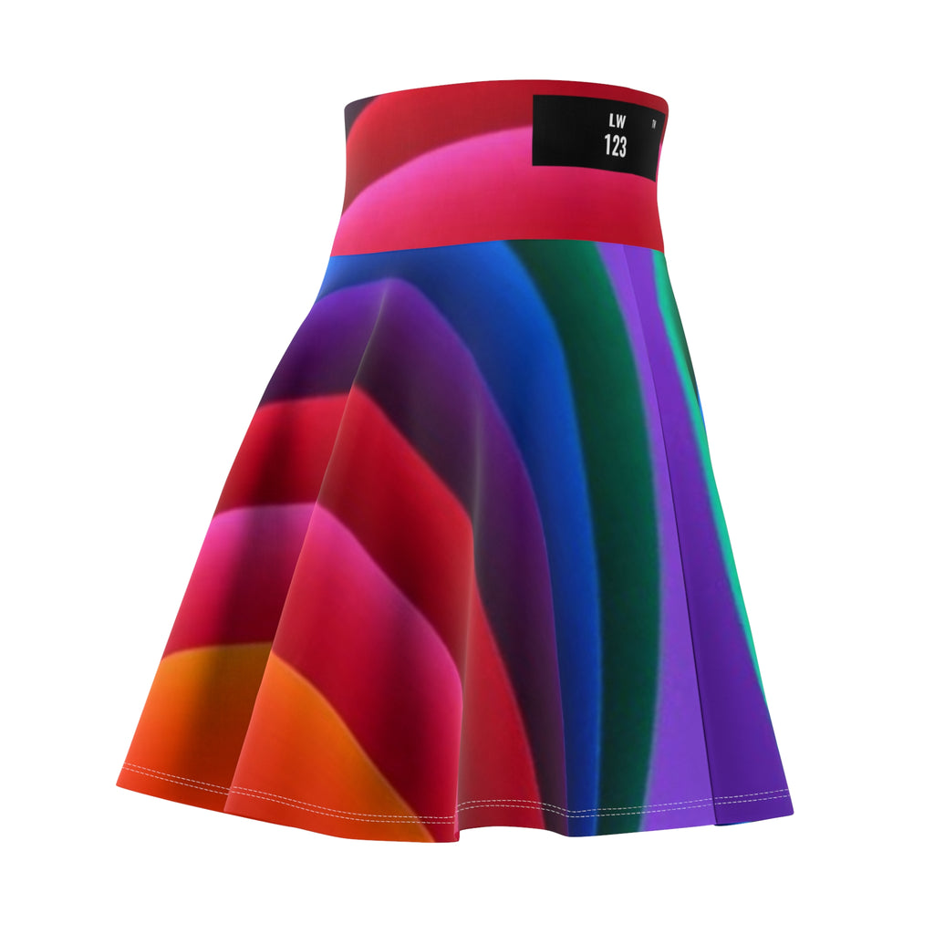 LW 123 Rainbow Wave Skater Skirt