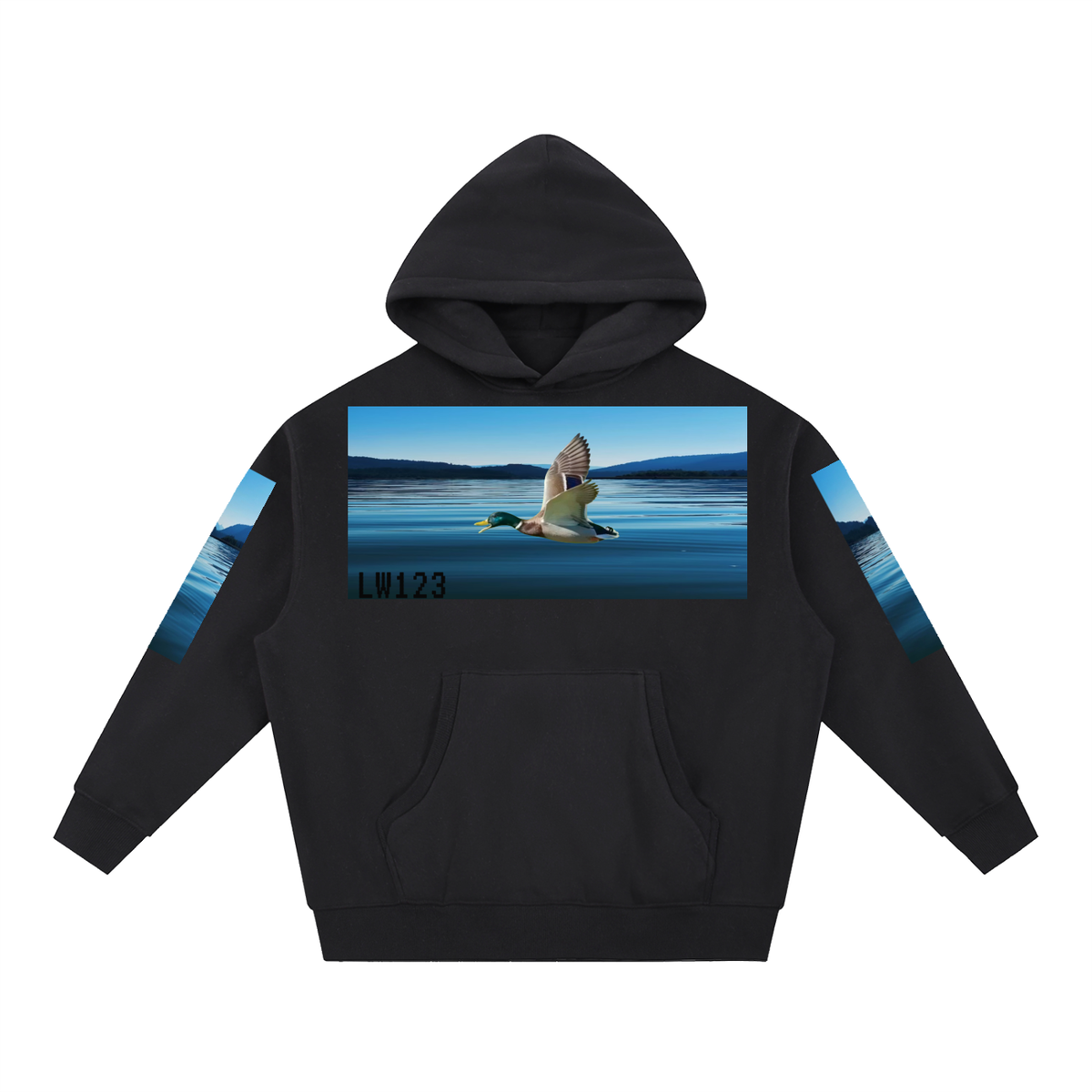 LW 123 Oversized Boxy Fit Fleece Hoodie