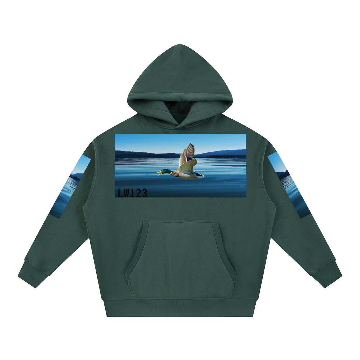 LW 123 Oversized Boxy Fit Fleece Hoodie