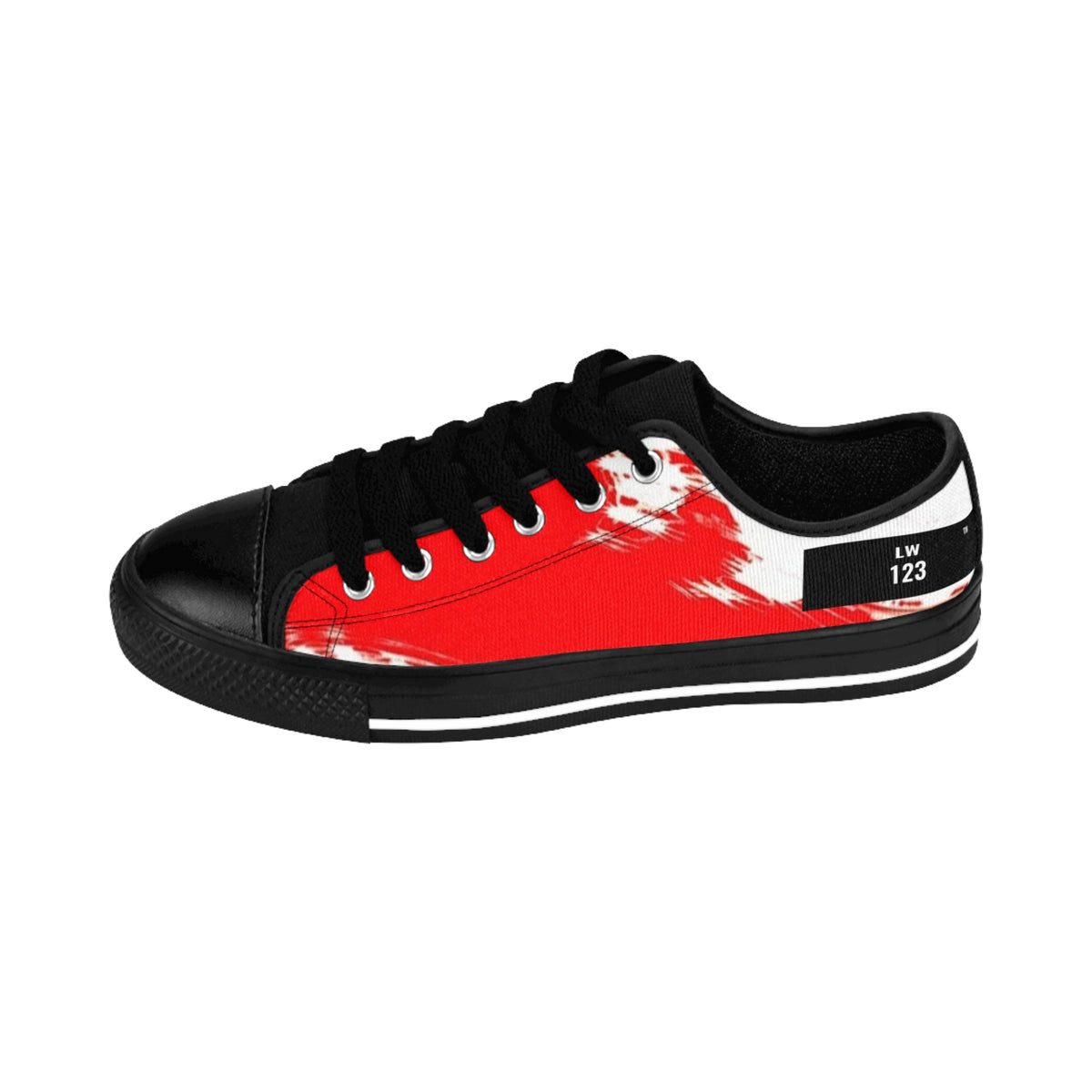 LW 123 Red Brushstroke Women's Sneakers