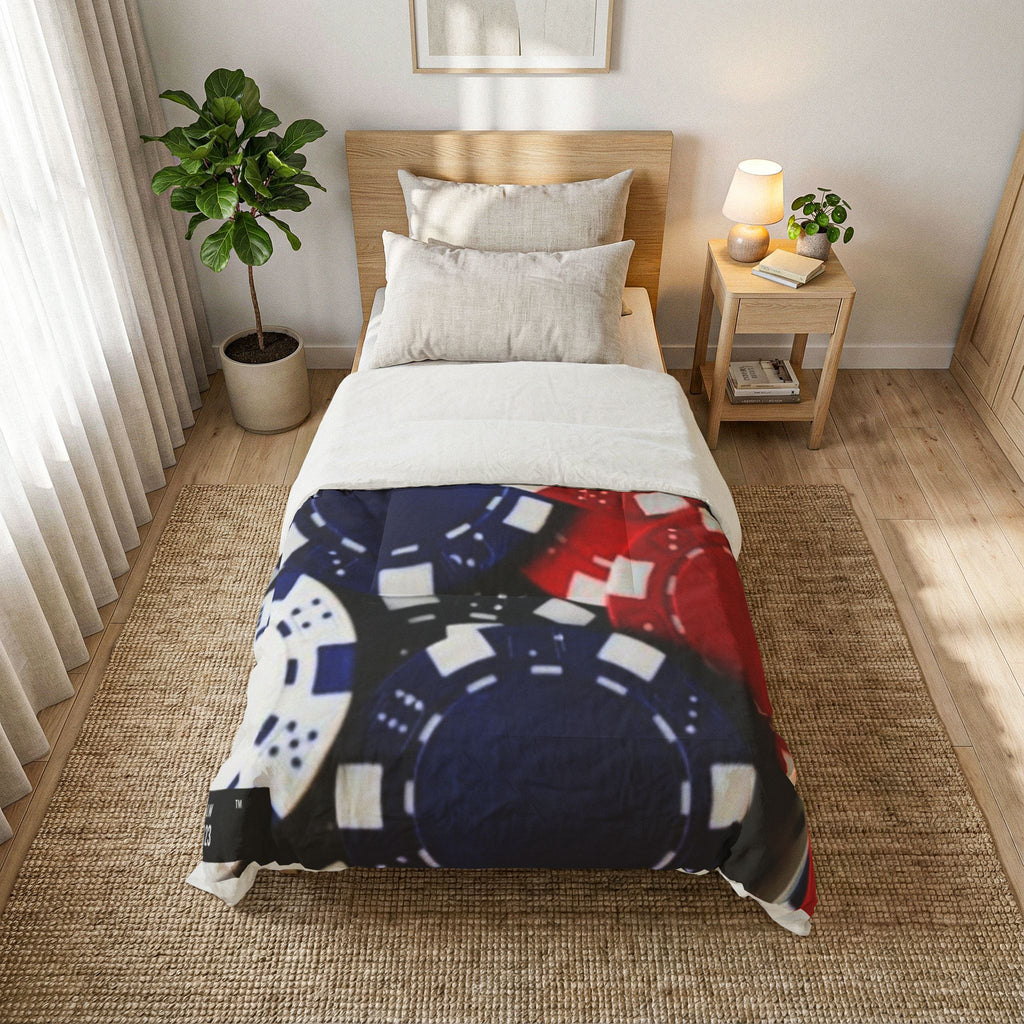 LW 123 Casino Poker Chips Cotton Comforter