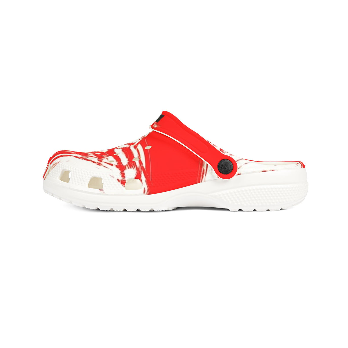LW 123 Red Paint Splash EVA Clogs