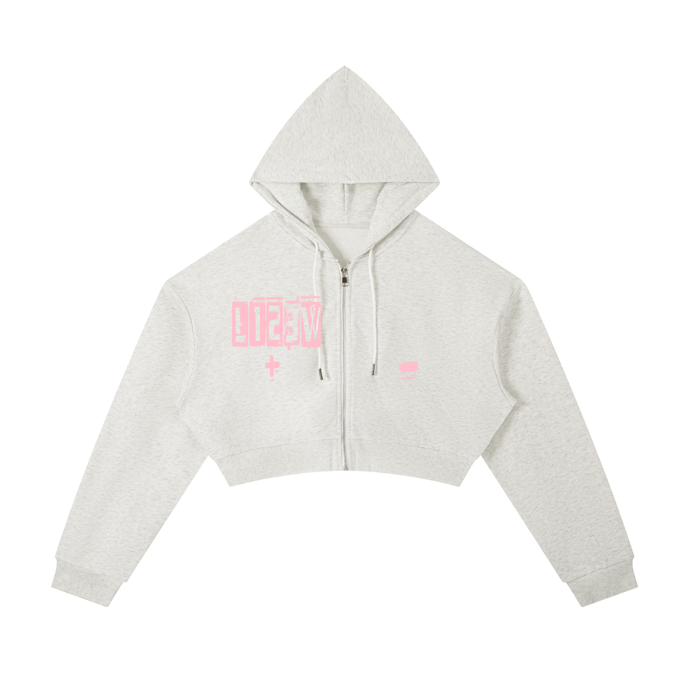 Essential Cropped Zip-Up Hoodie