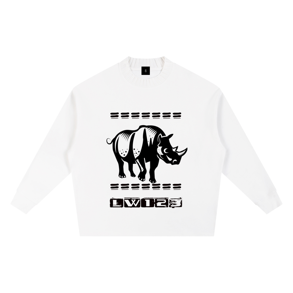 Knitted Round Neck Oversize Sweatshirt