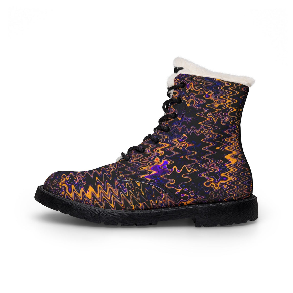LW 123 Womens Fur-Lined Leather Boots