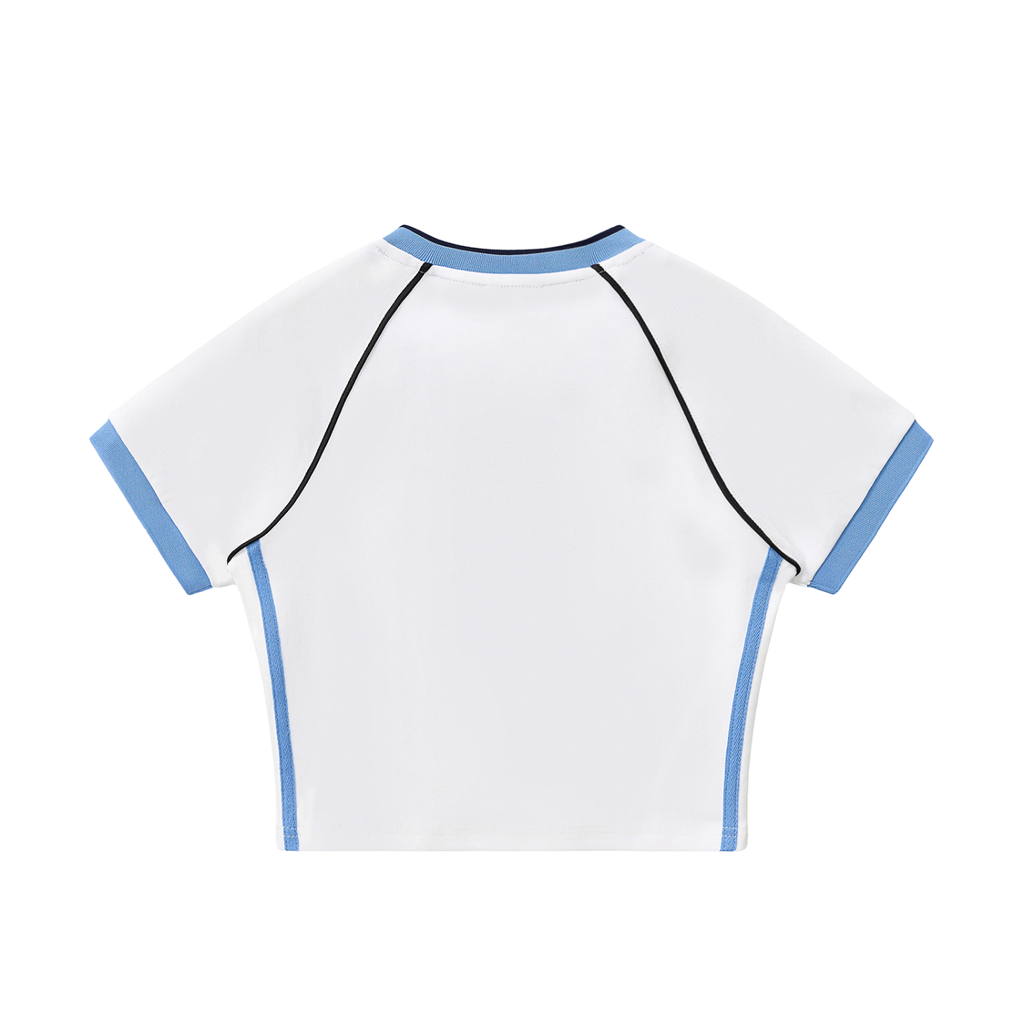 LW 123 Trim V-Neck Crop T-Shirt