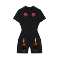 Women's Quarter-Zip Short Sleeve Romper