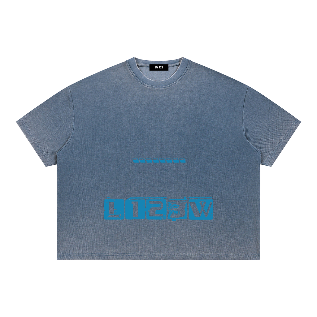 Unisex Vintage Wash Sunfade Boxy Waffle T-Shirt