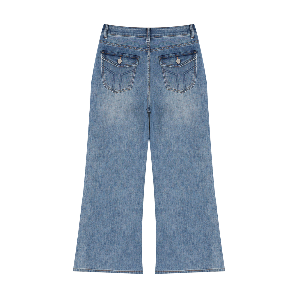 Women’s Vintage Wash Wide Leg Jeans