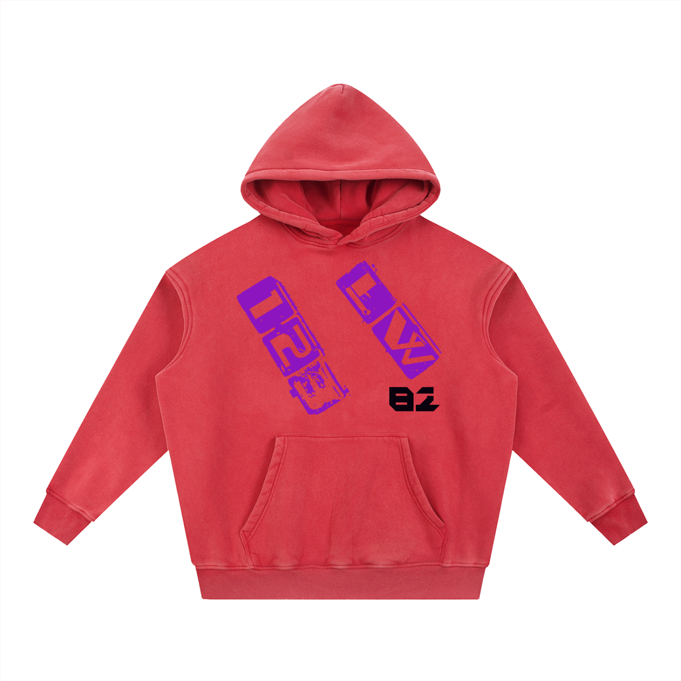 Snow Wash Fleece Oversize Hoodie