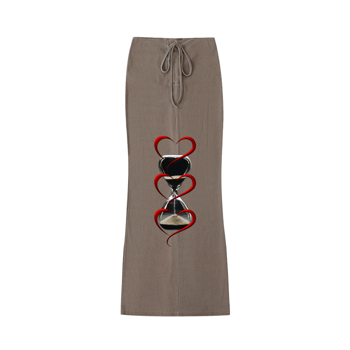 LW 123  Drawstring Maxi Skirt