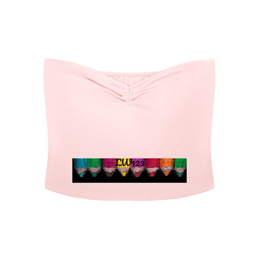 LW 123 Women's Ruched Cropped Tube Top