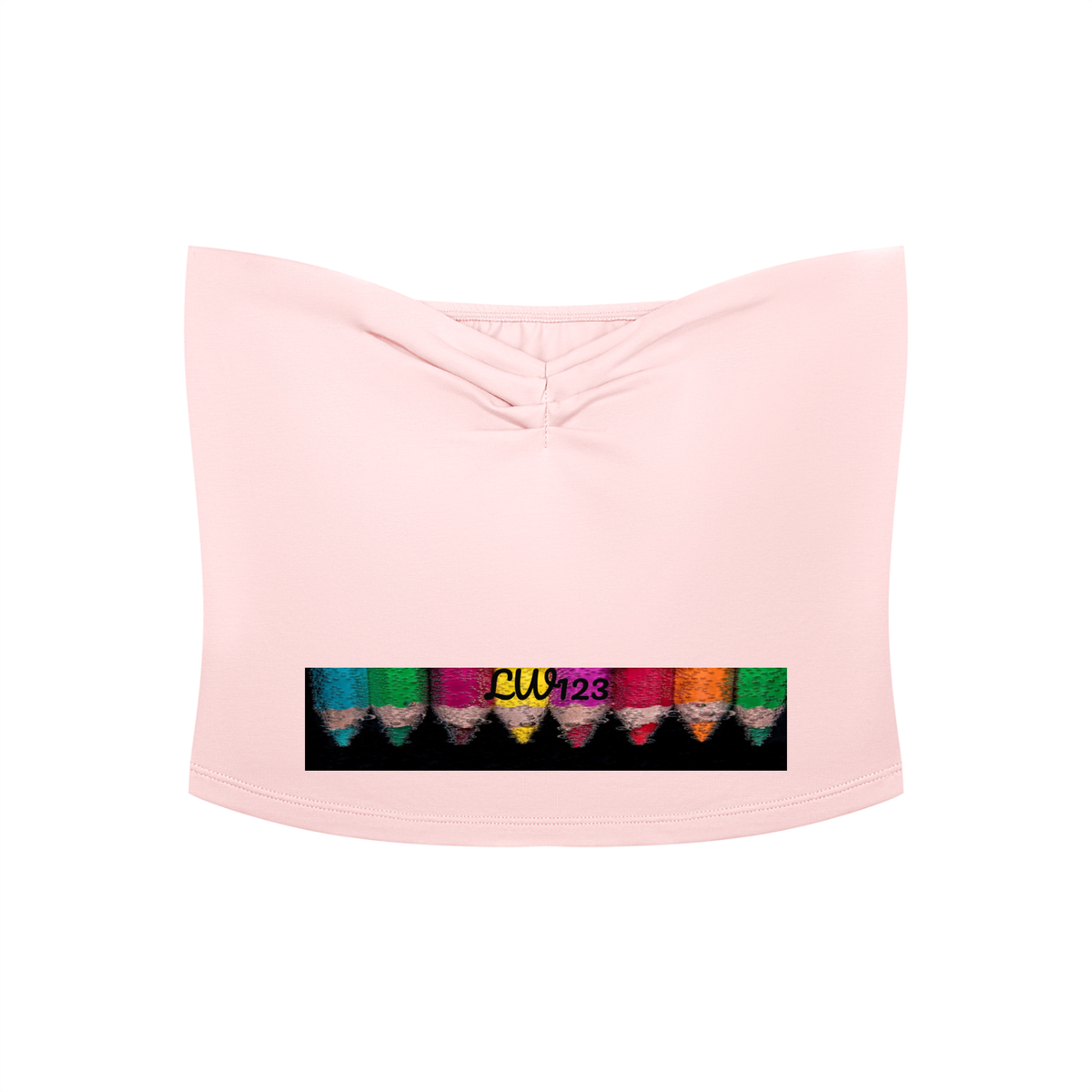 LW 123 Women's Ruched Cropped Tube Top