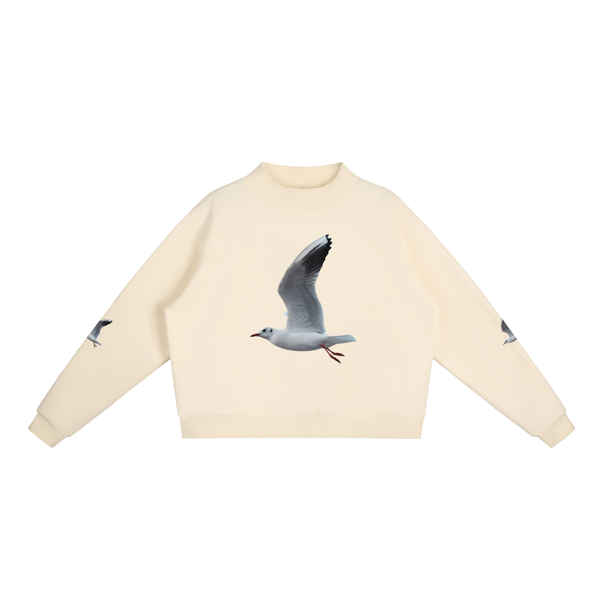 LW 123 Fleece Mock-Neck Crew Sweatshirt