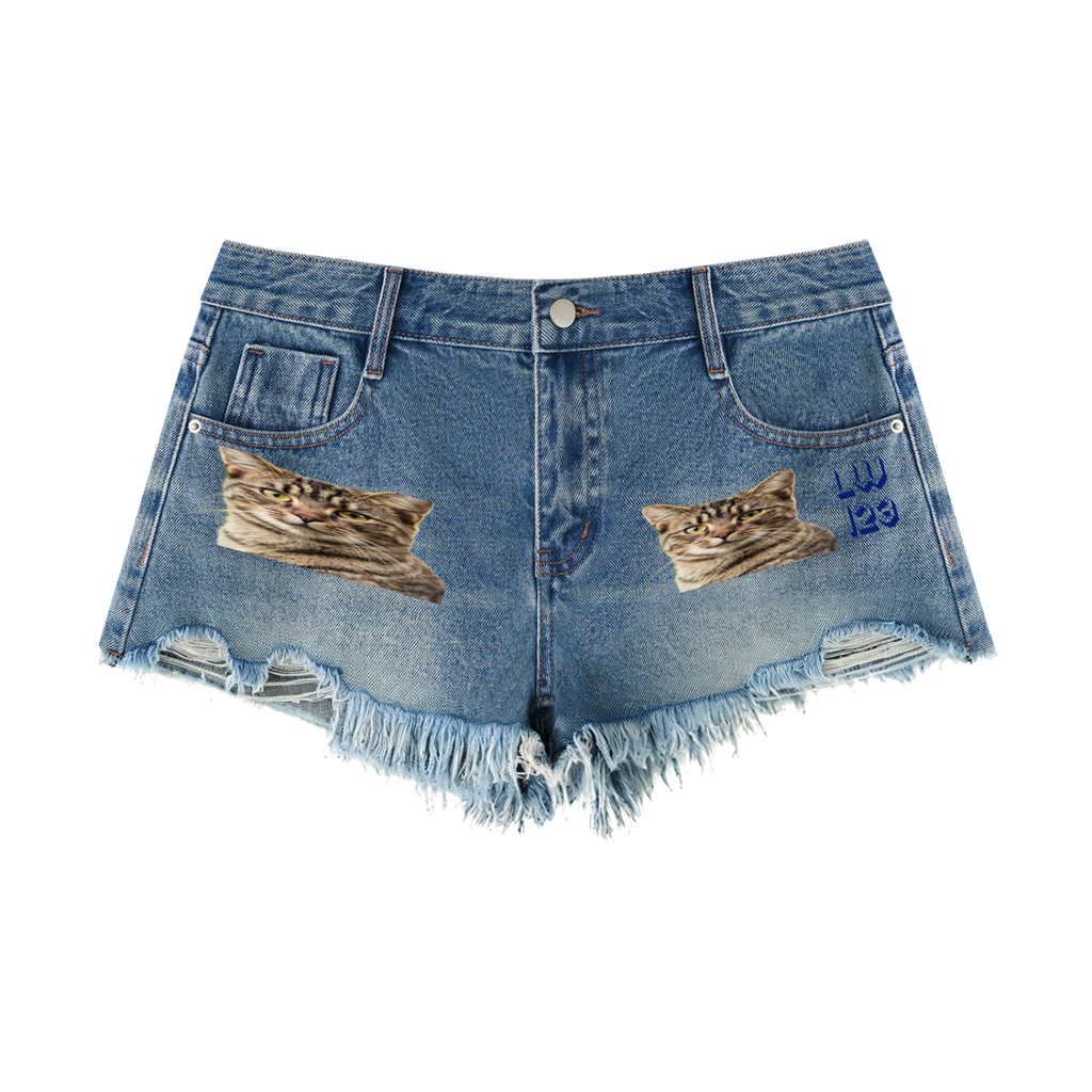 LW 123 Raw Hem Denim Shorts