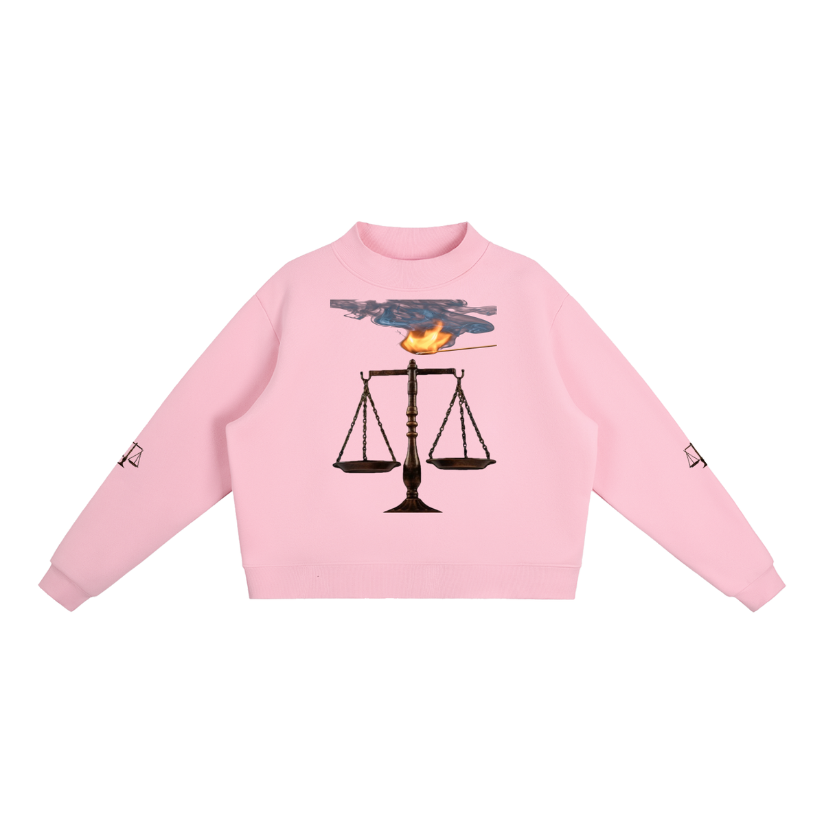 LW 123 Fleece Mock-Neck Crew Sweatshirt