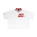 Contrast Lapel Collar Boxy T-Shirt