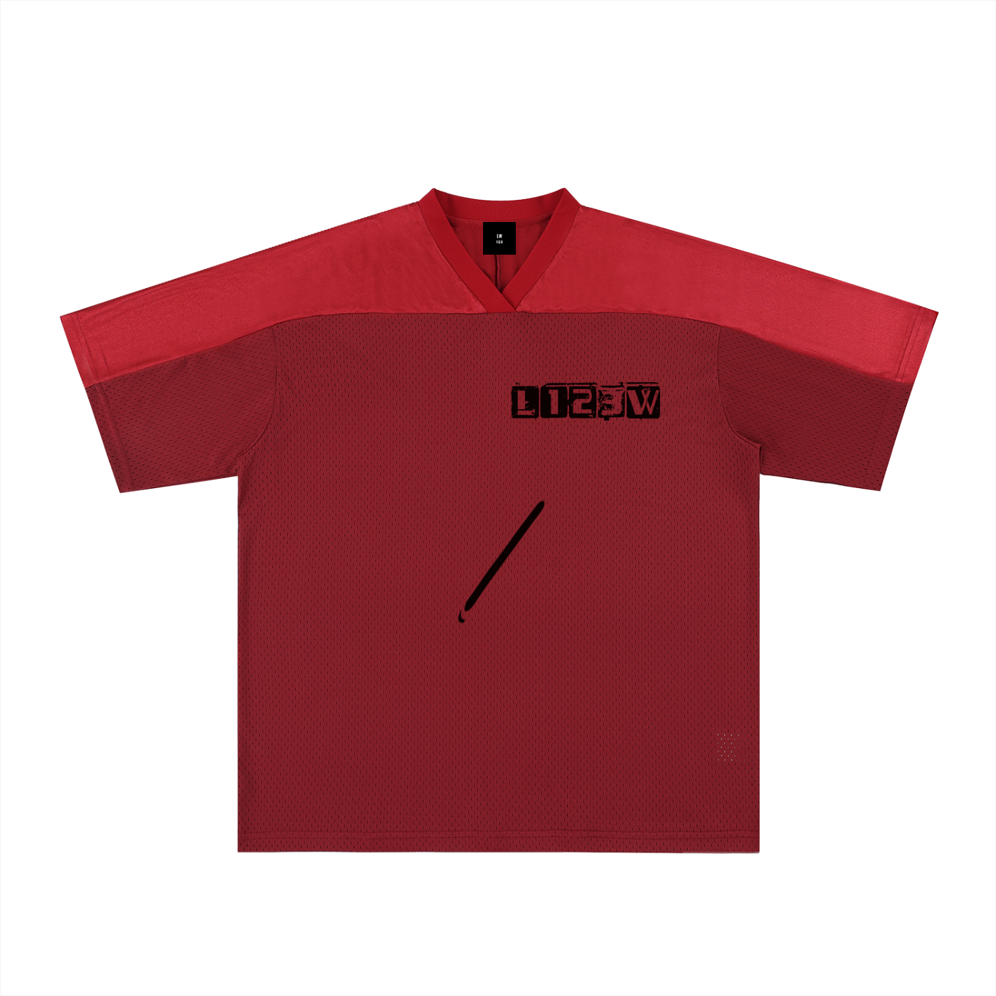 Oversized Mesh V-Neck Soccer Jersey