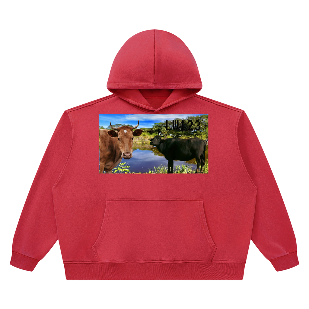 LW 123 Heavyweight Vintage Wash Boxy Hoodie