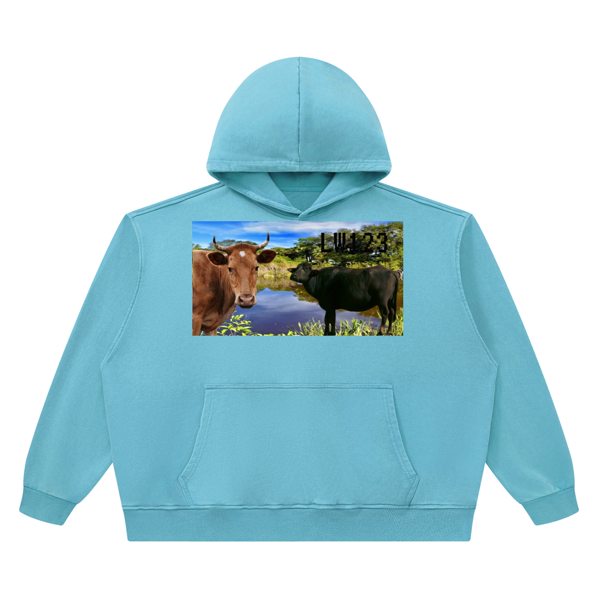 LW 123 Heavyweight Vintage Wash Boxy Hoodie
