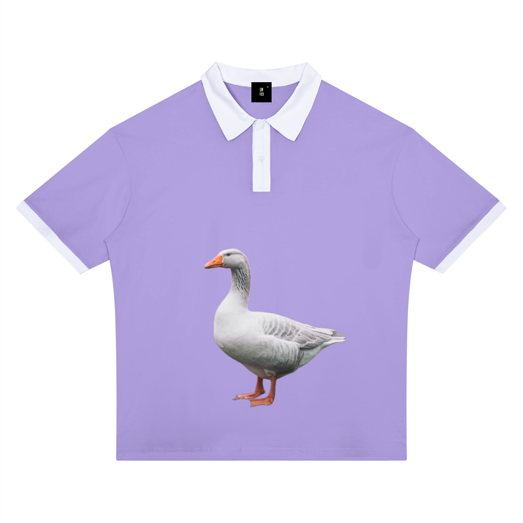 LW 123  Color Block Polo Shirt