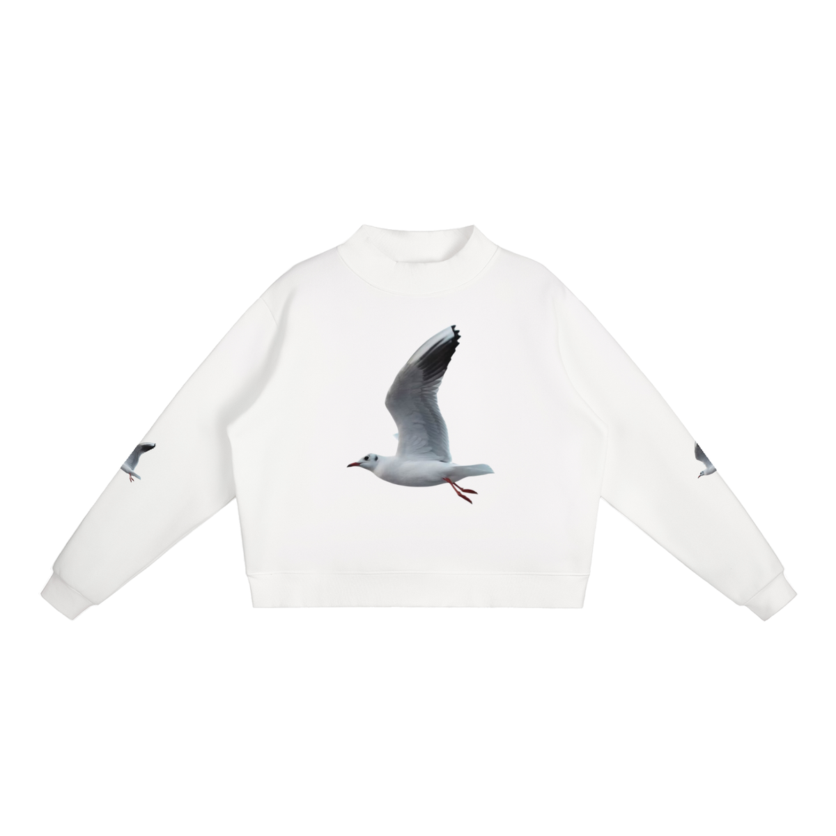 LW 123 Fleece Mock-Neck Crew Sweatshirt