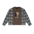 LW 123 Plaid Panel Long Sleeve T-Shirt