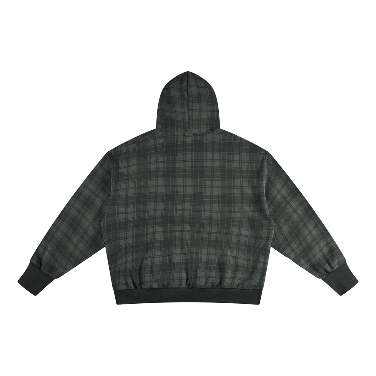 LW 123  Plaid Color Block Hoodie