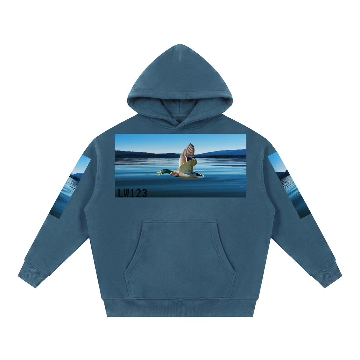 LW 123 Oversized Boxy Fit Fleece Hoodie