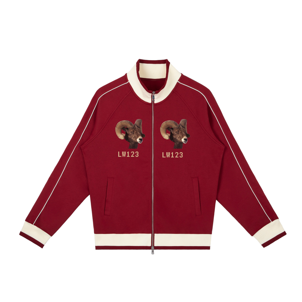 Color Block Raglan Sleeve Zip Track Jacket