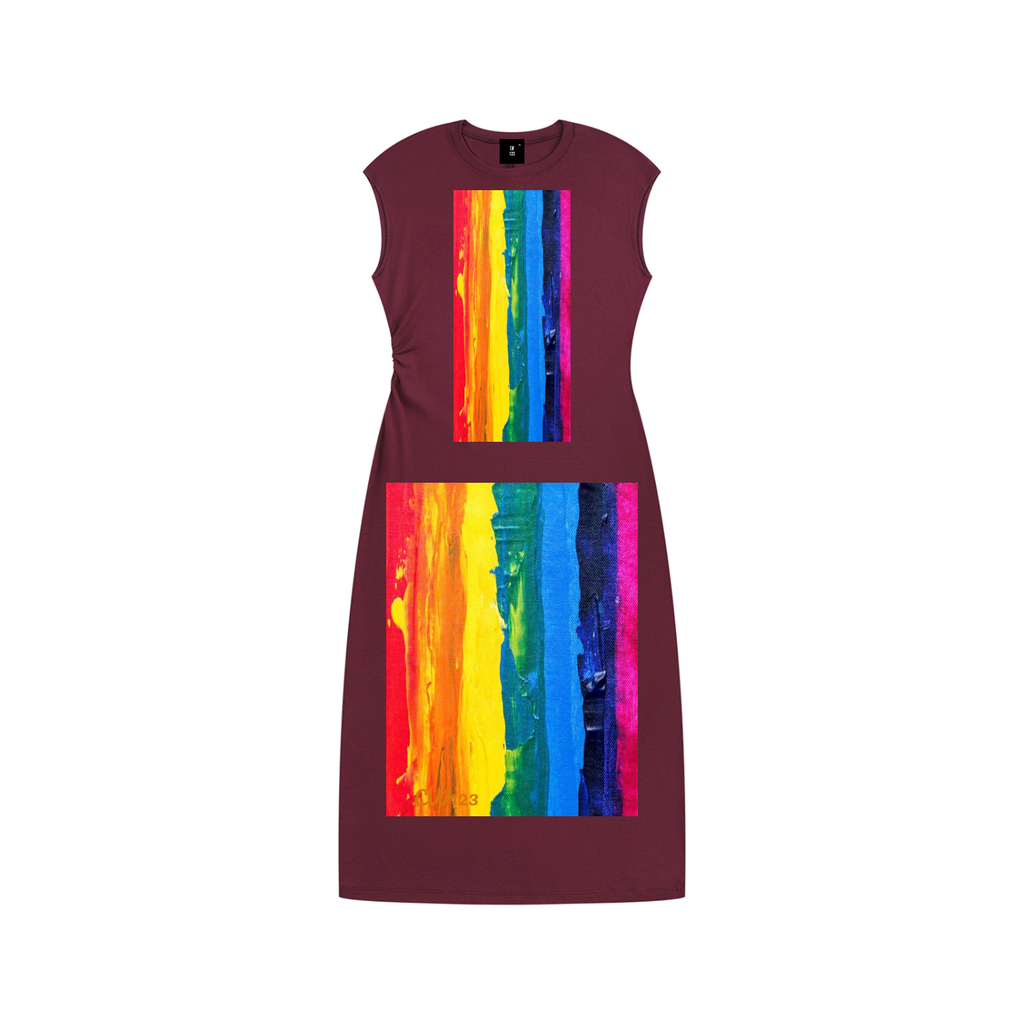 LW 123 Women’s Ruched Sleeveless Dress