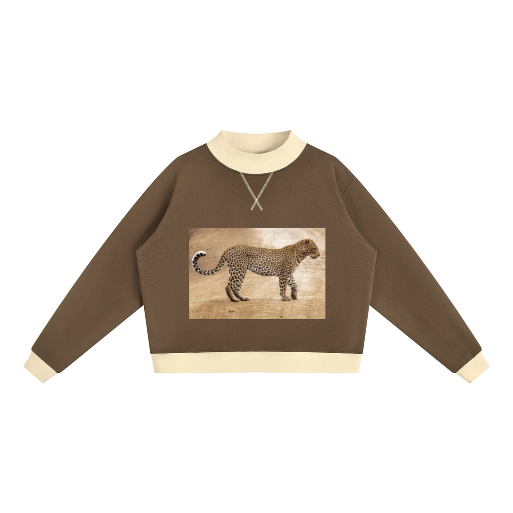 LW 123 Women’s Mock Neck Crewneck Sweatshirt
