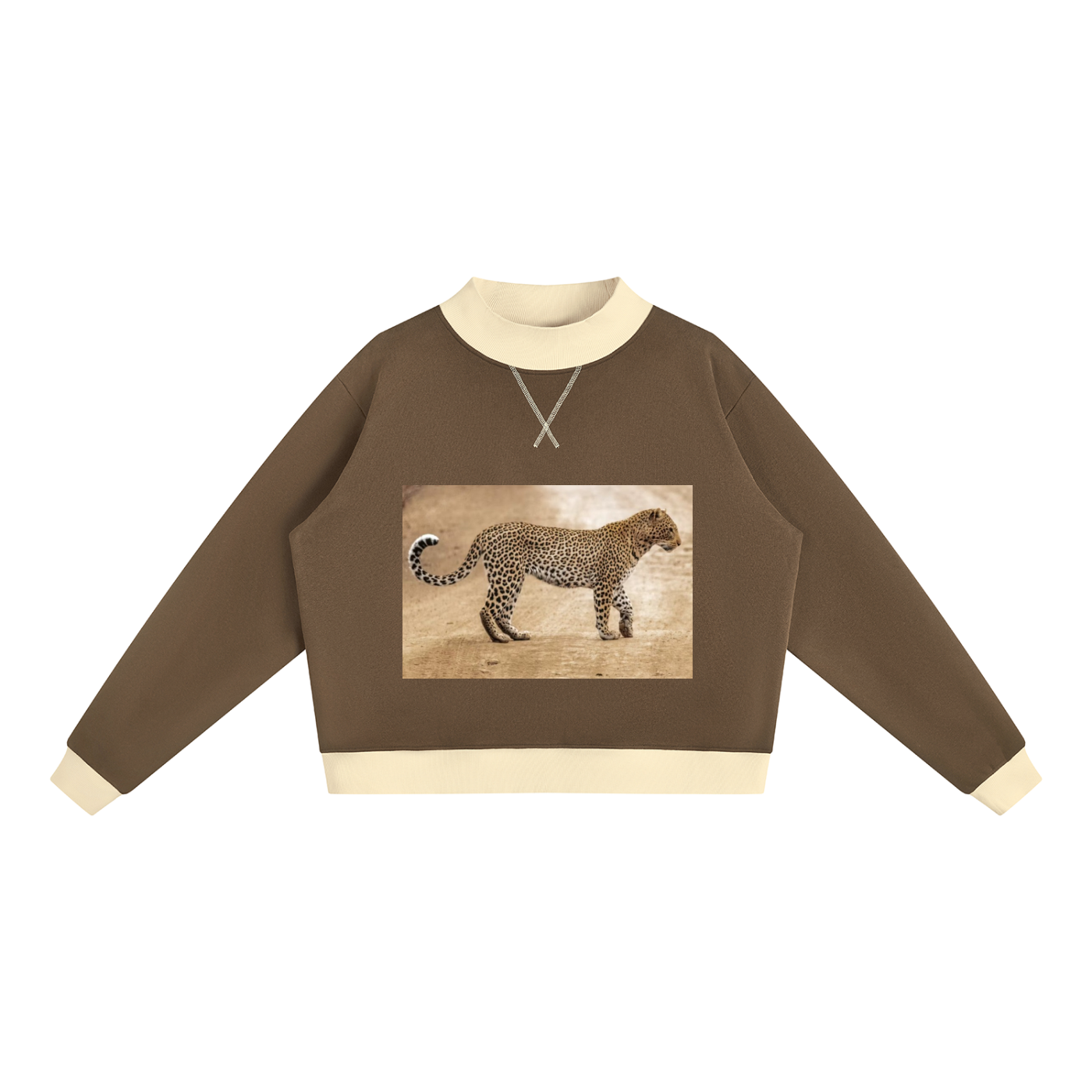 LW 123 Women’s Mock Neck Crewneck Sweatshirt