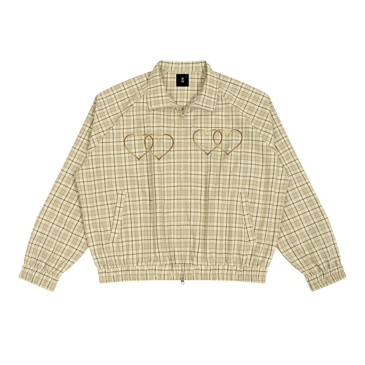 LW 123 Plaid Full-Zip Track Jacket