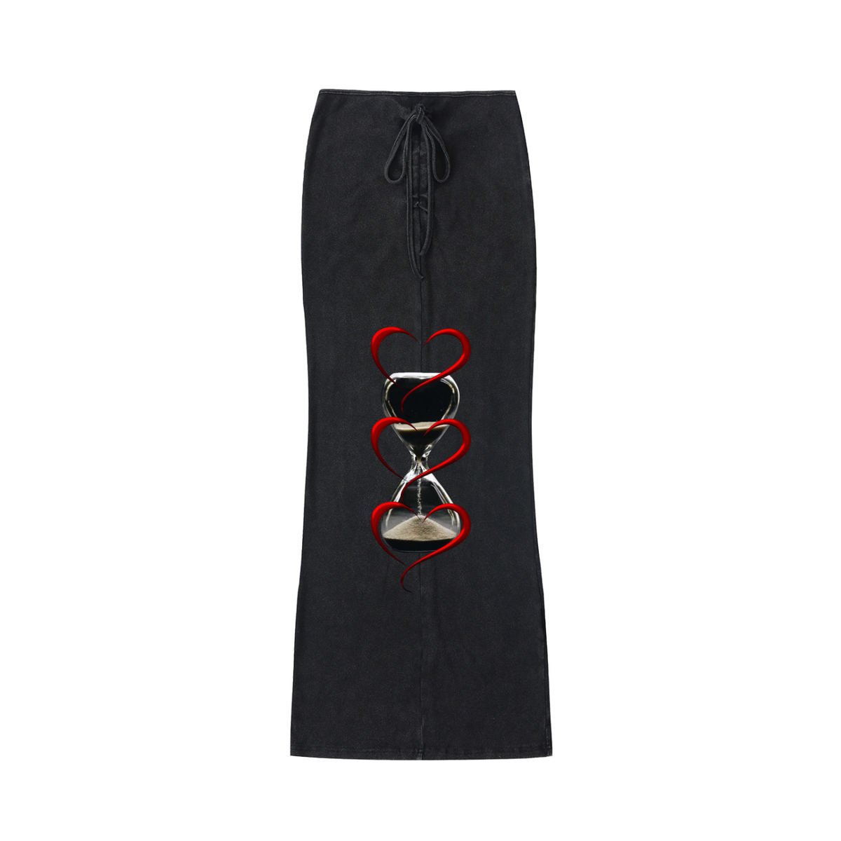 LW 123  Drawstring Maxi Skirt