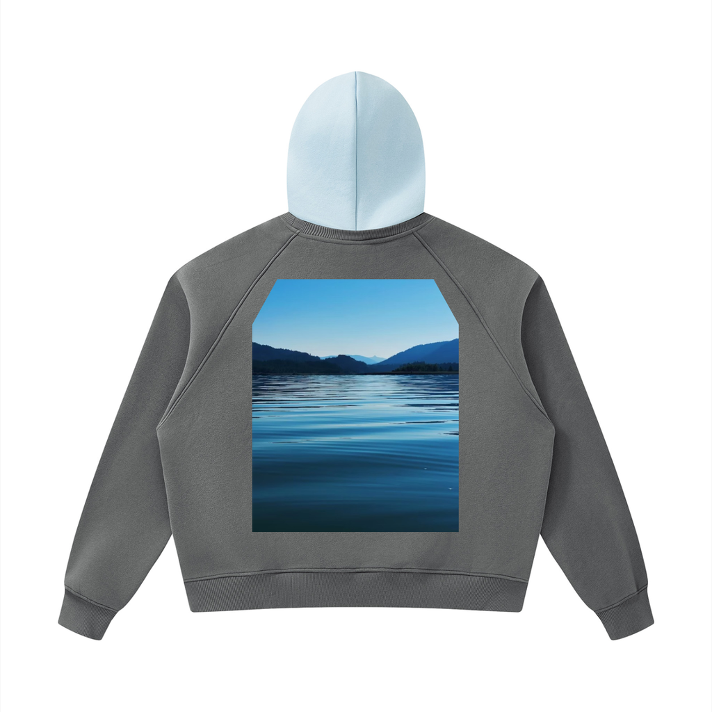 LW 123 Fleece Raglan Color Block Hoodie