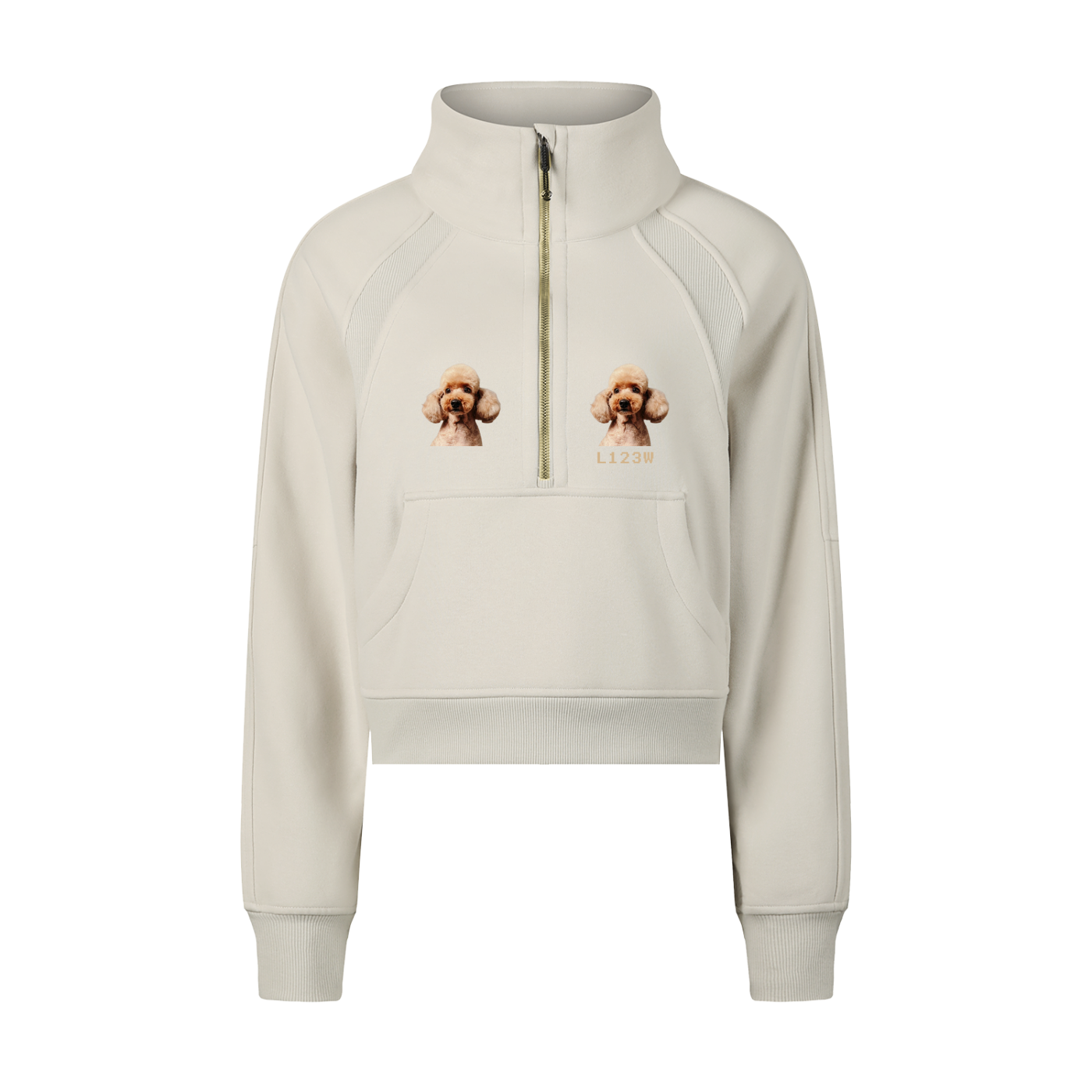 Cropped Half-Zip Sweatshirt