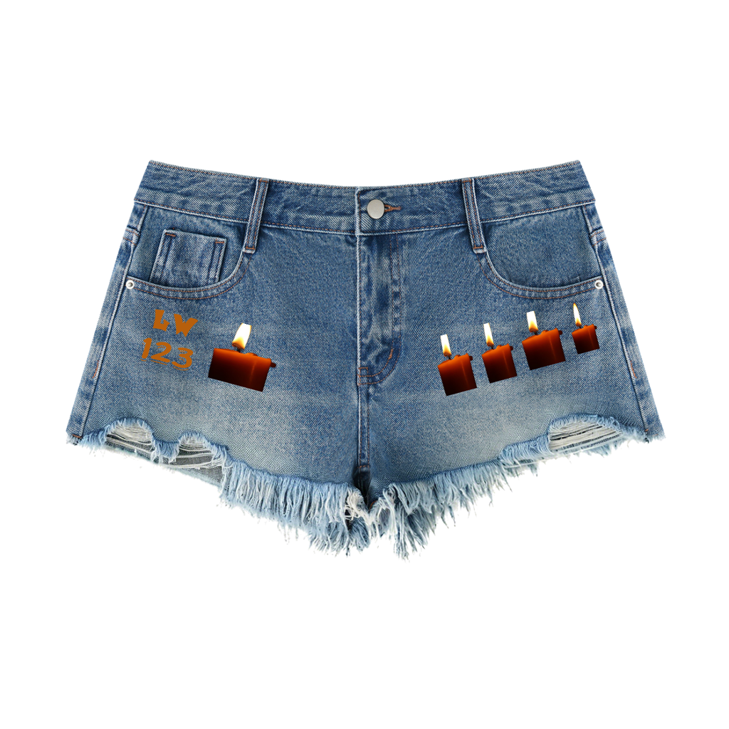 LW 123 Raw Hem Denim Shorts