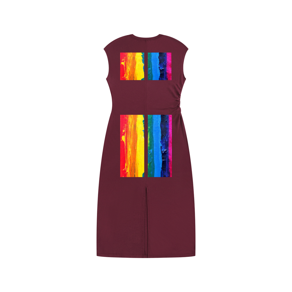 LW 123 Women’s Ruched Sleeveless Dress