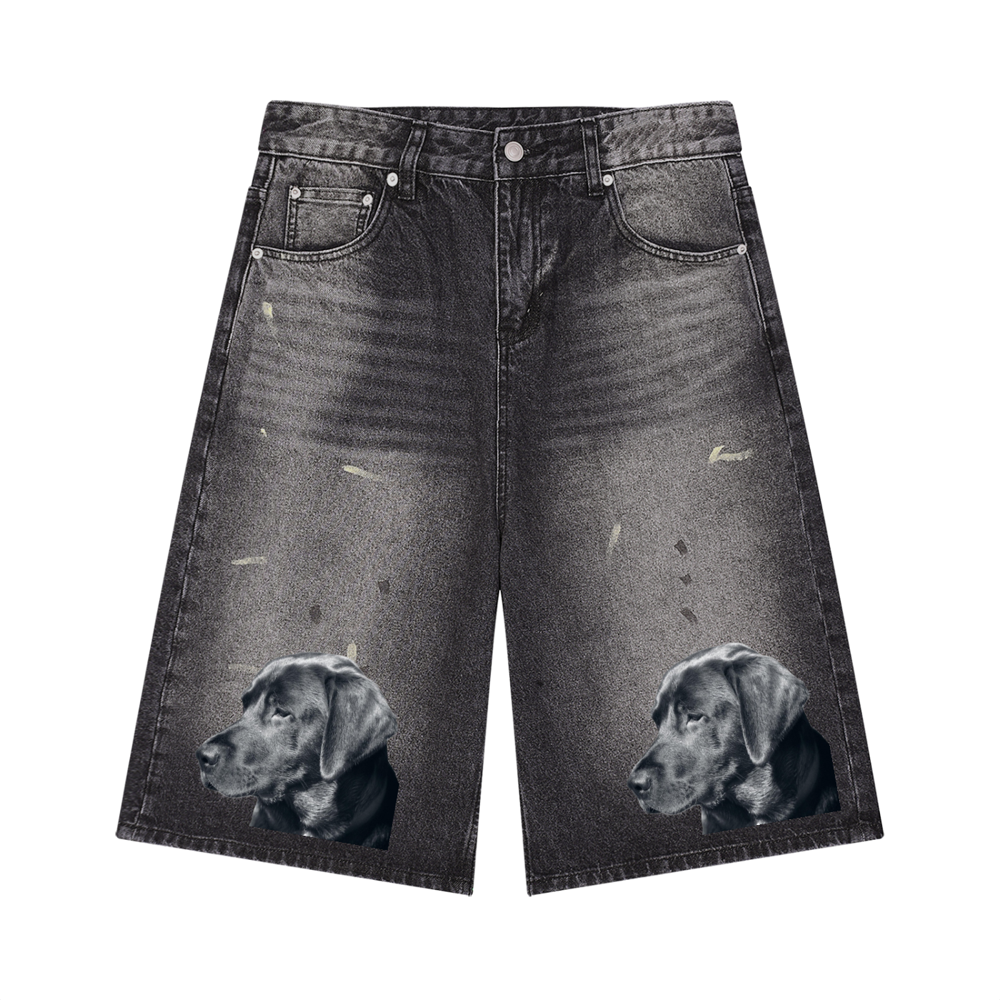 LW 123 Men’s Vintage Wash Wide Leg Denim Shorts
