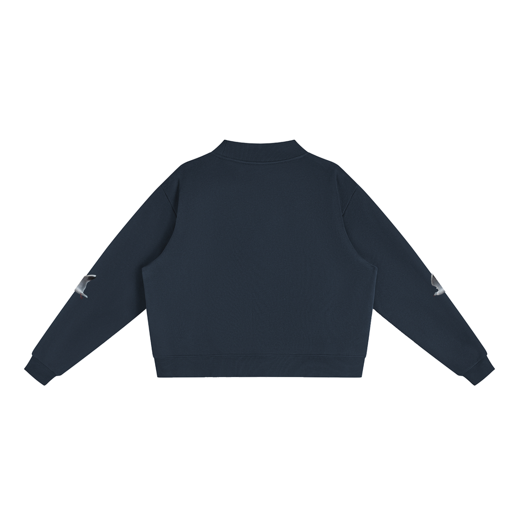 LW 123 Fleece Mock-Neck Crew Sweatshirt