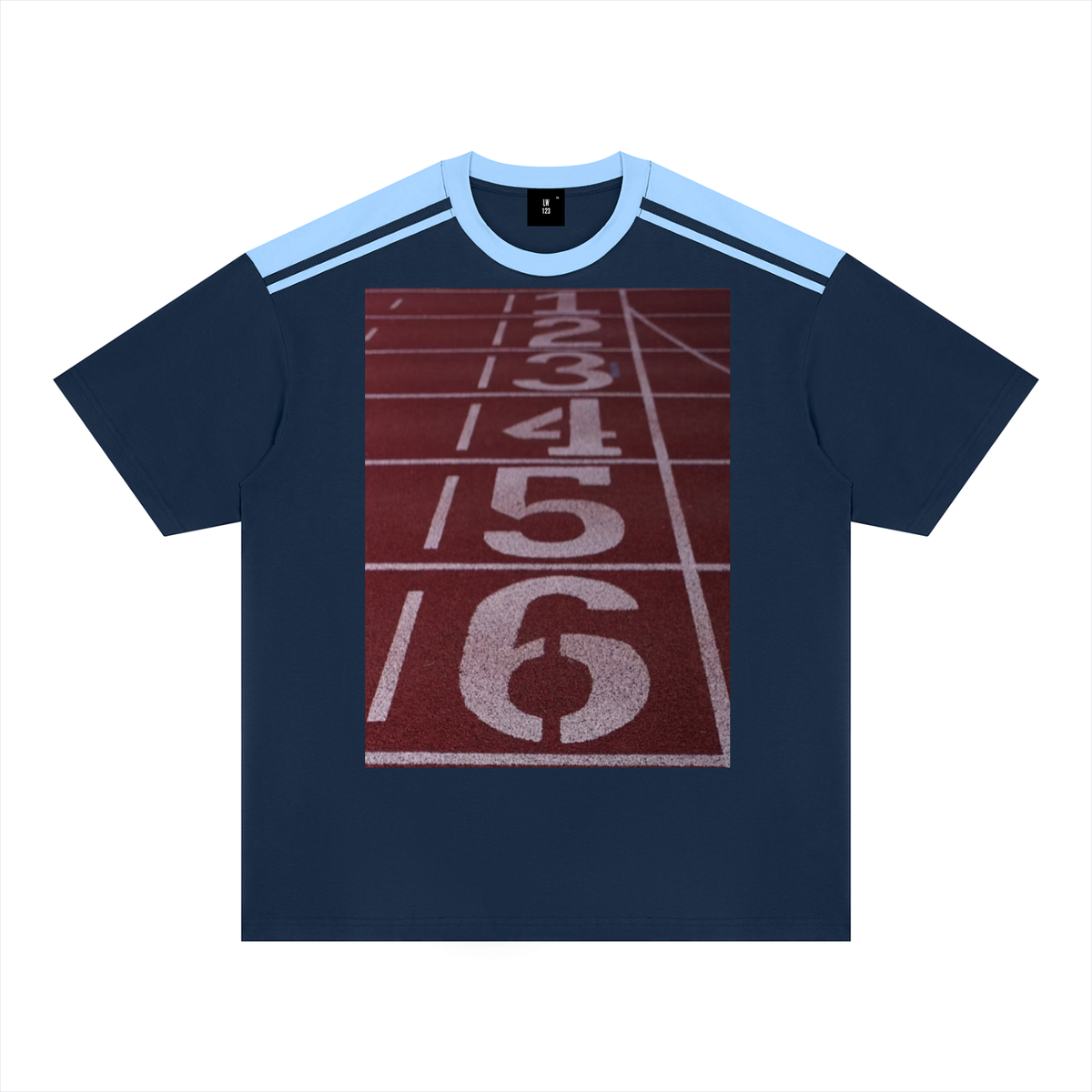 LW 123 Color Block Loose T-Shirt