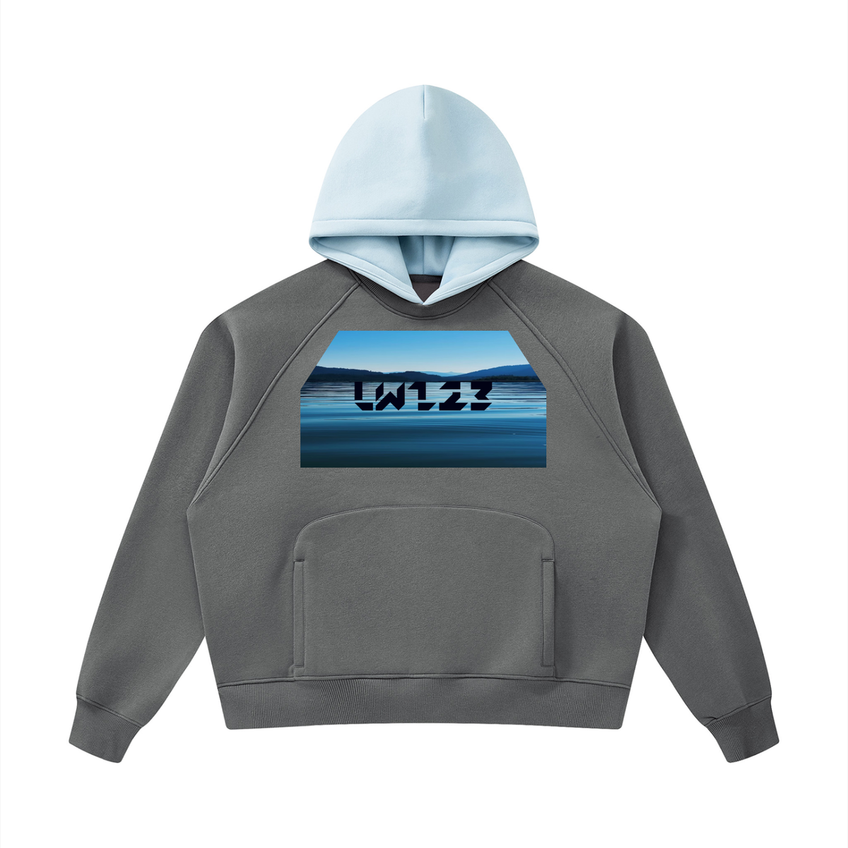 LW 123 Fleece Raglan Color Block Hoodie